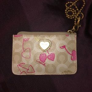 Coach key card/ID holder